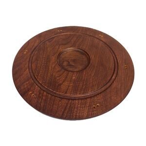 Vintage Solid Wood Fondue Base Tray For Japan Dolphin Fondue Set Skewer Sticks